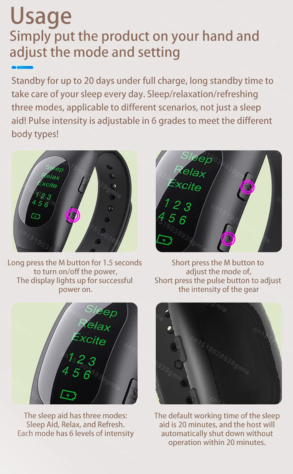 CalmPulse™ Plus  Wearable Wrist Calm Support